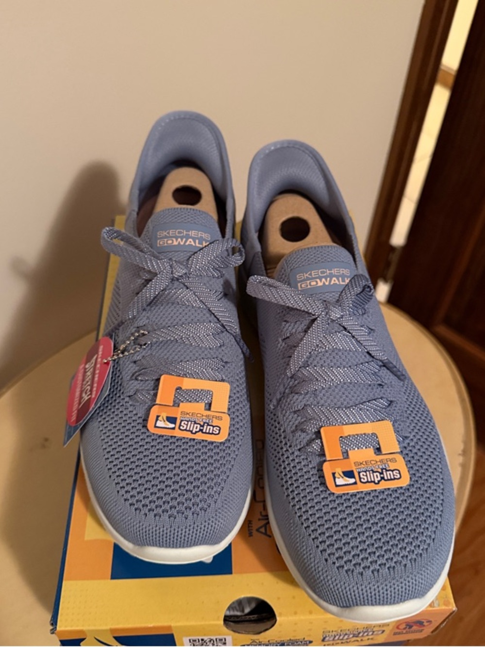 Skechers Go Walk Joy Breathable Lace-Up Sneakers in Light Blue